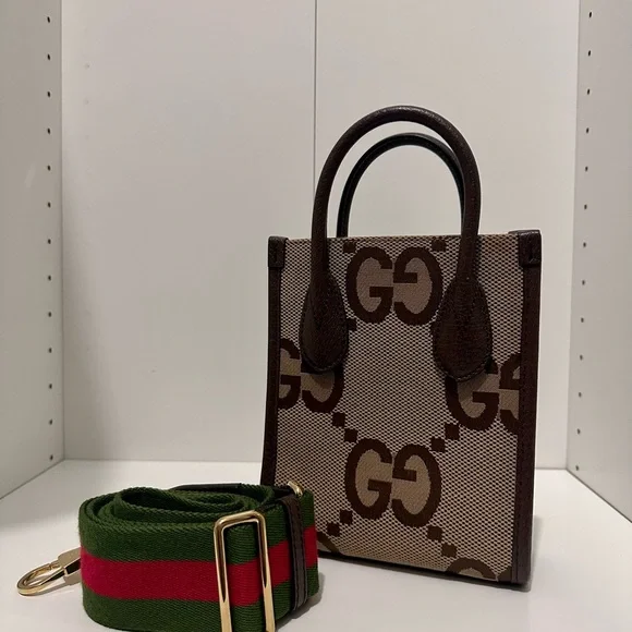 Gucci Tote Jumbo GG Canvas Mini - Picture 2 of 15